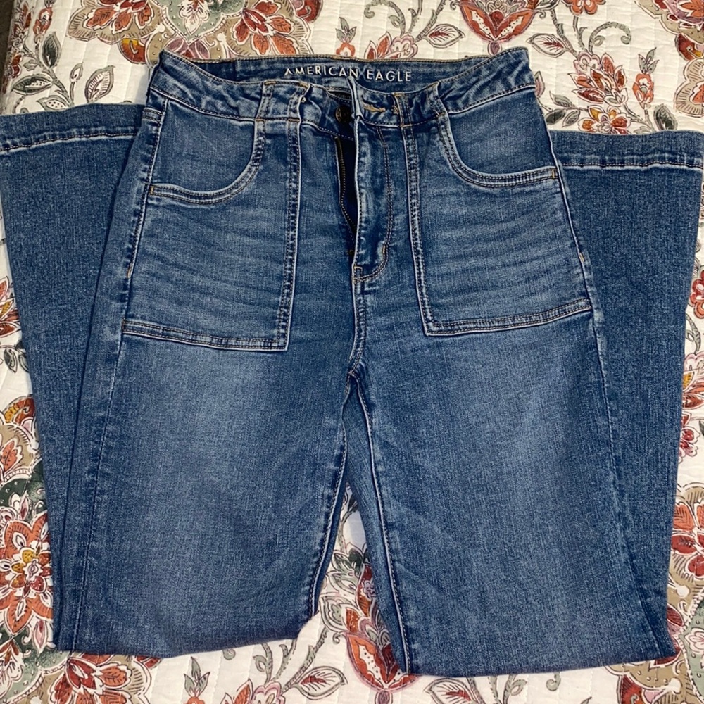 American Eagle super Hi-rise flare jeans